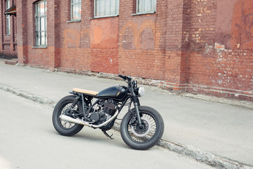 Vintage motorcycle in parking © Kaponia Aliaksei