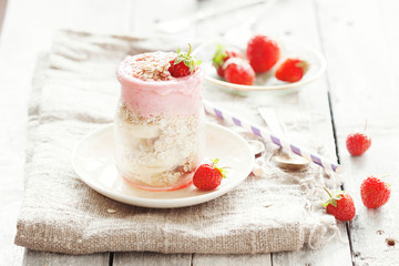 Fruit smoothie with strawberry