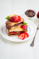 French Toasts with Chocolate Hazelnut Filling