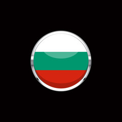Fototapeta premium Vector flat style Republic of Bulgaria state flag. Official design of bulgarian flag. Symbol with three horizontal stripes. Independence day, holiday, web site button. banner template, add your text