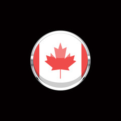 Vector flat style Canada state flag. Official design of canadian flag. Symbol of Canada with maple leaf. Independence day, holiday, web site button. vector illustration template. Add any text