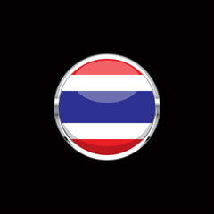 Vector flat style Thailand state flag. Official design of thai flag. Symbol of Thailand. Independence day, national holiday, web site button. vector illustration template. Add text for any event