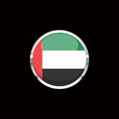Vector flat style United Arab Emirates state flag. Official design of arabic flag. Symbol with horizontal stripes. Independence day, holiday, web site button. vector illustration template