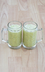 Two glasses of smoothie