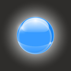 3d blue brilliant ball