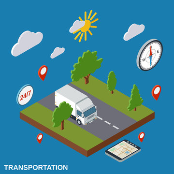 Transportation, logistics, delivery vector concept