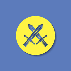 crossed swords vector icon