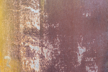 Brown rusty metallic plate