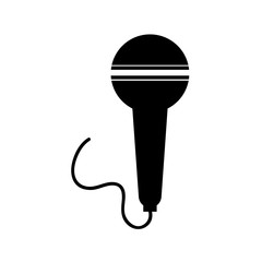 Radio microphone isolated flat icon, vector illustration graphic design.