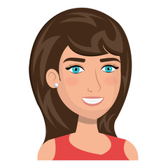 Young and beautiful woman cartoon, vector illustration graphic.