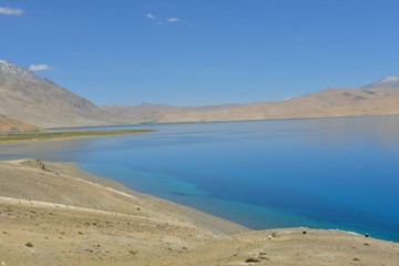 Fototapeta na wymiar See Tso Moriri in Ladakh, Indien