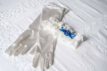 Bride garter and gloves - wedding accessories