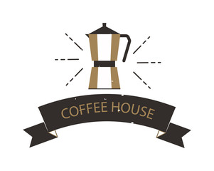 Coffee logo shop sign cafe symbol espresso design morning drink modern badge vector. Coffee logo cafe symbol and morning coffee logo. Coffee mug logo label espresso vintage elements.