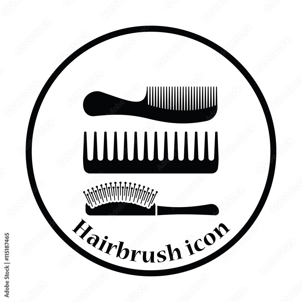 Poster hairbrush icon