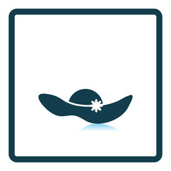 Elegant woman hat icon