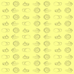 Potatoes cabbage cucumber garlic.