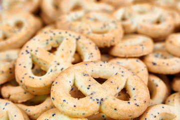 A pile of  biscuits. Food background