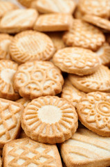 A pile of  biscuits. Food background