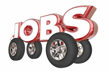 Fototapeta na wymiar Jobs Automotive Career Engineer Automobile Industry 3d Illustrat