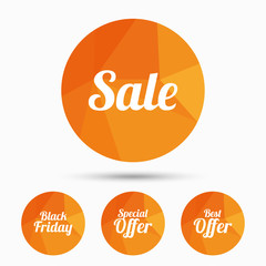 Sale icons. Best special offer symbols