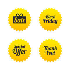 Sale icons. Special offer symbols