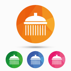 Shower sign icon. Douche with water drops symbol