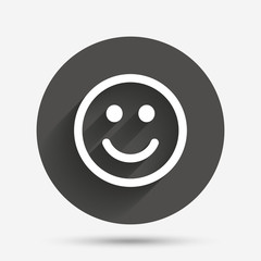 Smile icon. Happy face symbol.