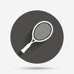 Tennis racket sign icon. Sport symbol.