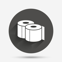 Toilet papers sign icon. WC roll symbol.