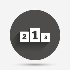 Winners podium sign icon. Awarding of winners.