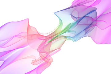 Fototapeta na wymiar 3d render beautiful abstract color smoke on white background