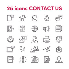 Icons contact us