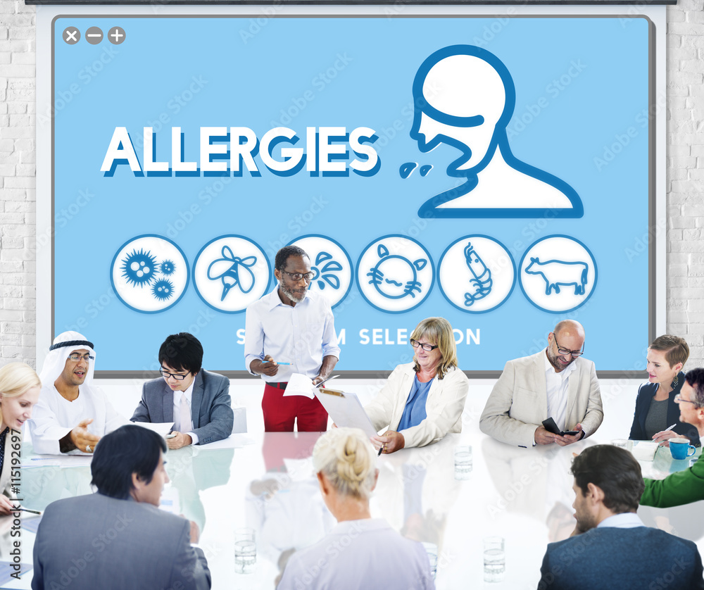 Wall mural allergy hypersensitive sensitivity healthcare infection concept