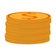 coins with dollar sign icon