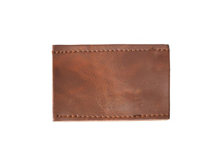 blank brown leather jean label