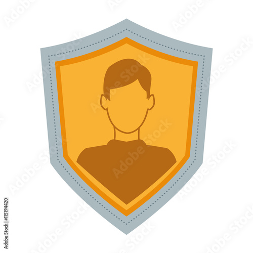 "shield with person icon" Stockfotos und lizenzfreie Vektoren auf