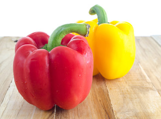 bell pepper on wooden