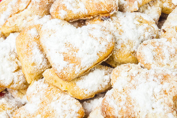 homemade cookies in powdered sugar