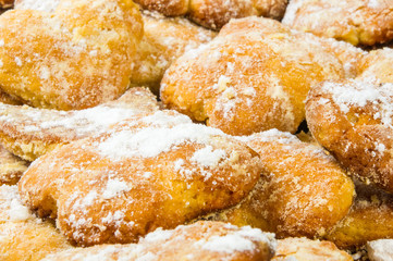 homemade cookies in powdered sugar