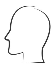head profile outline icon