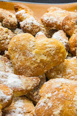 homemade cookies in powdered sugar