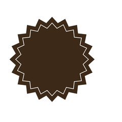 brown circular badge icon