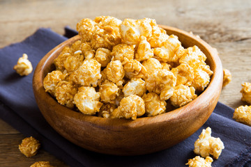 Homemade caramel popcorn