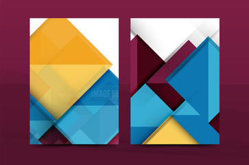 Square and triangle design annual report template