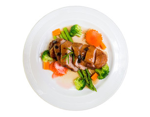 roasted duck with coffee seeds