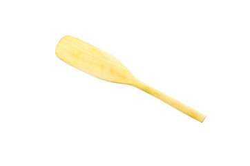 Wooden spatula on a white background, with clipping path.
