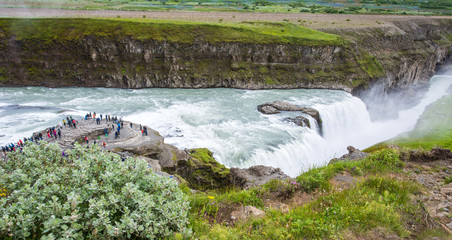 Gullfoss Waterfall, south of Iceland