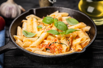 Traditional penne pasta
