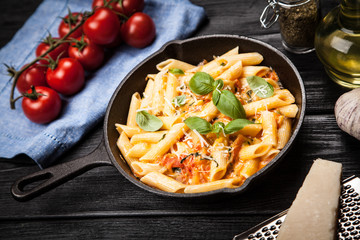 Traditional penne pasta