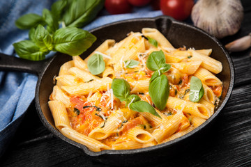Traditional penne pasta